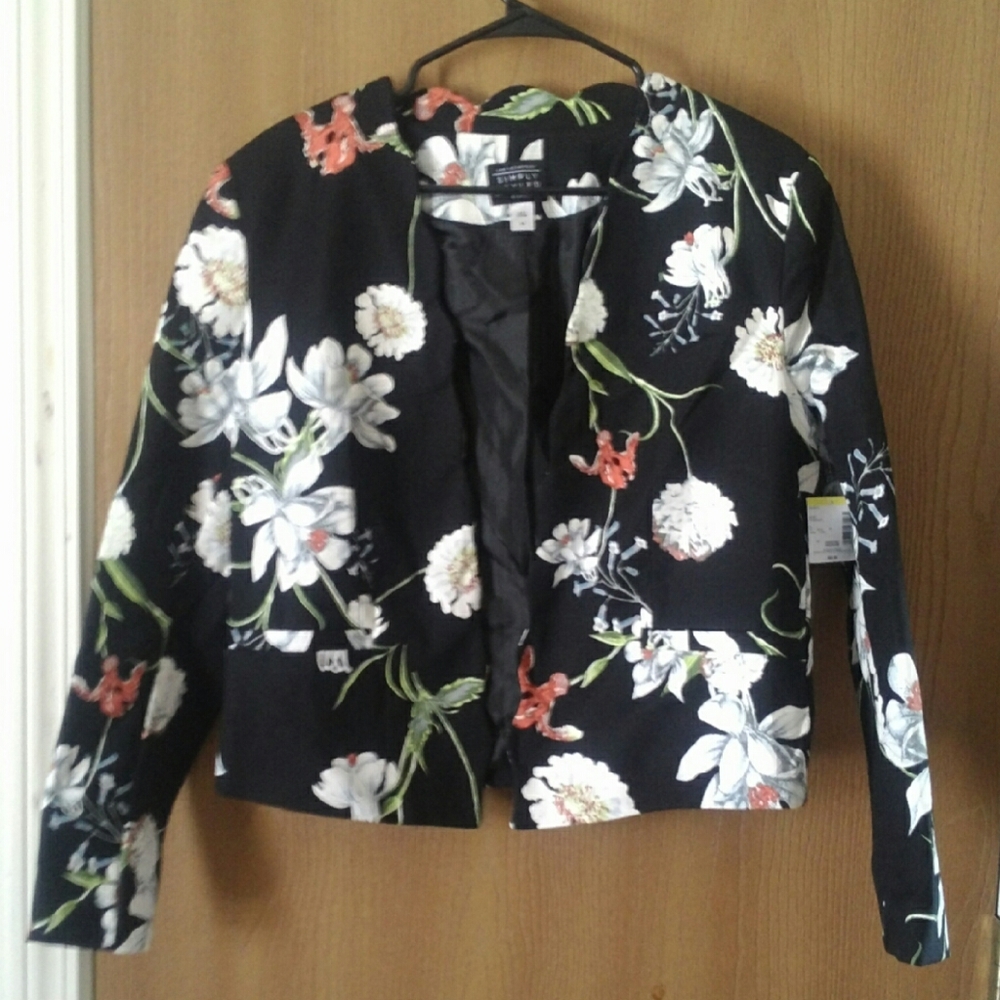 Floral print blazer